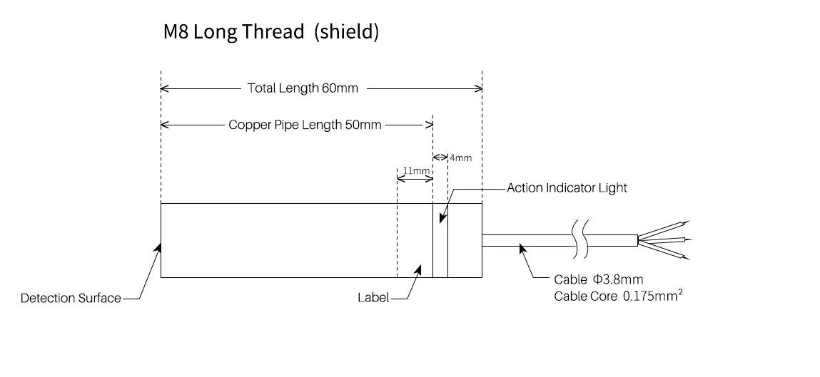 8mm inductive sensor 8